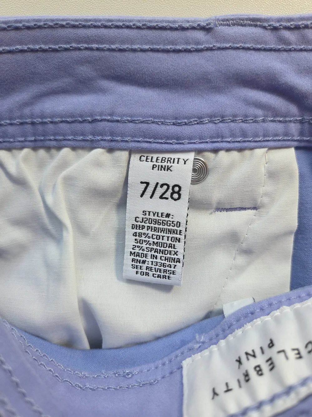 Celebrity Pink The Rider Cropped Skinny Jeans Woman 28 Lavender